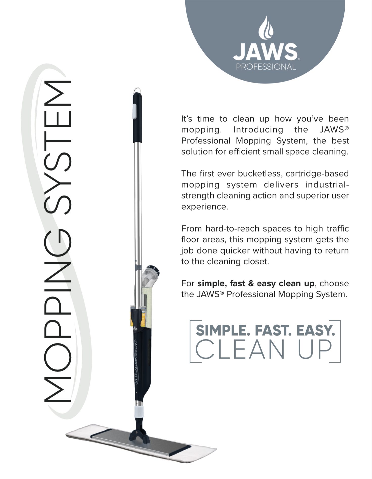 JAWS Professional Mopping System - 3 Replacement Mop Heads - JAWS-3003-CS -  Copy - Texas Technologies, Packaging Solutions